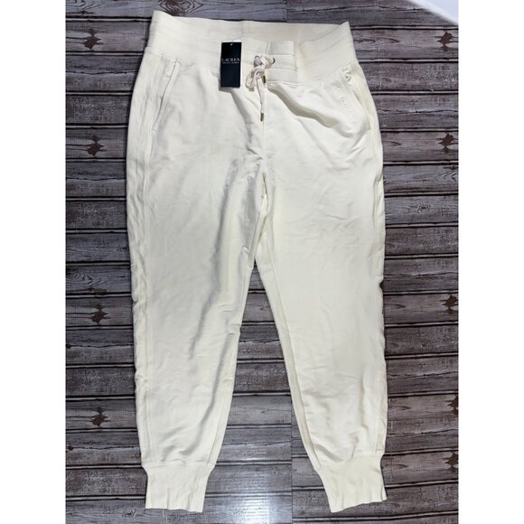 Lauren Ralph Lauren Viscose bland Sweatpants Size L color cream NWT mspr 125 - Picture 1 of 4